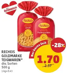 PENNY Recheis goldmarke teigwaren Angebot