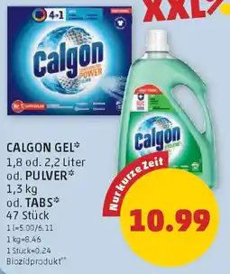 PENNY Calgon gel od. pulver od. tabs Angebot