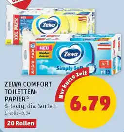 PENNY Zewa comfort toiletten- papier Angebot