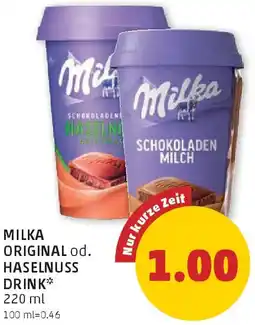 PENNY Milka original od. haselnuss drink Angebot