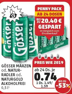 PENNY Gösser märzen od. natur- radler od. naturgold alkoholfrei Angebot