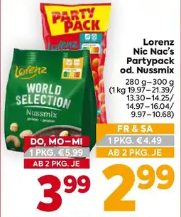 Billa Lorenz Nic Nac's Partypack od. Nussmix Angebot