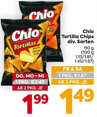 Billa Chio Tortilla Chips Angebot