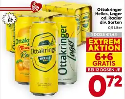 Billa Ottakringer Helles, Lager od. Radler Angebot