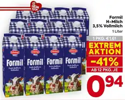 Billa Formil H-Milch 3.5% Vollmilch Angebot