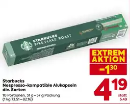 Billa Starbucks Nespresso-kompatible Alukapseln Angebot