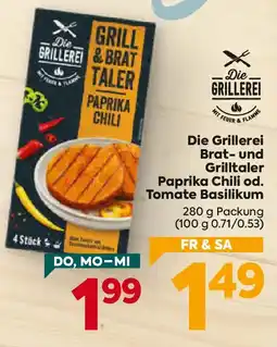 Billa Die Grillerei Brat- und Grilltaler Paprika Chili od. Tomate Basilikum Angebot
