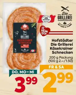 Billa Hofstädter Die Grillerei Käsekrainer Schnecken Angebot