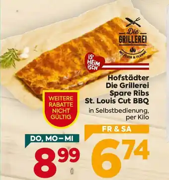 Billa Hofstädter Die Grillerei Spare Ribs St. Louis Cut BBQ Angebot