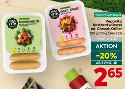 Billa Vegavita Rostbratwürstel od. Cheezi-Griller Angebot