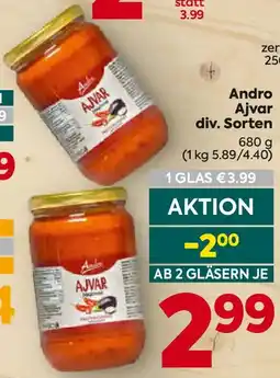 Billa Andro Ajvar Angebot