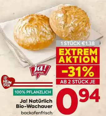 Billa Ja! Natürlich Bio-Wachauer Angebot