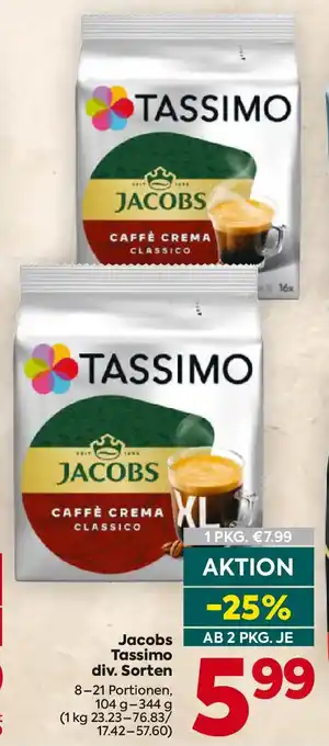 Billa Jacobs Tassimo Angebot