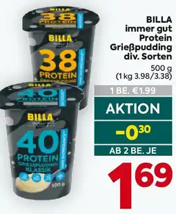 Billa Billa immer gut protein grießpudding Angebot