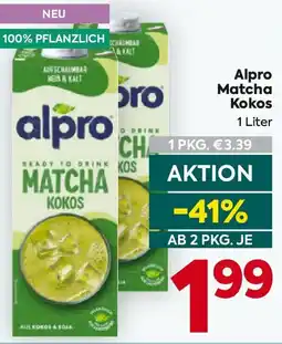 Billa Alpro Matcha Kokos Angebot