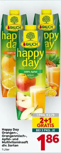 Billa Happy Day Orangen-, Orangenmisch-, Apfel- und Multivitaminsaft Angebot