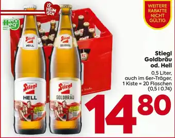 Billa Stiegl Goldbräu od. Hell Angebot