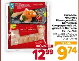 Billa Yuu'n Mee Gourmet Riesengarnelen, Garnelen in Knusperpanade od. gekochte Garnelen Angebot