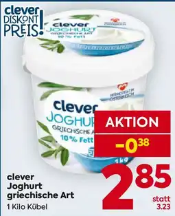 Billa Clever joghurt griechische art Angebot