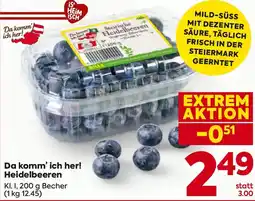 Billa Da komm' ich her! Heidelbeeren Angebot