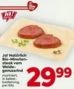 Billa Ja! Natürlich Bio-Minuten- steak vom Weide- genussrind Angebot