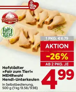 Billa Hofstädter Fair zum Tier! MEHRwohl Hendl-Unterkeulen Angebot