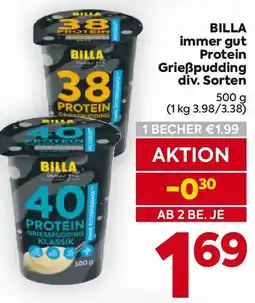 Billa Billa immer gut protein grießpudding Angebot