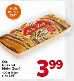 Billa Ölz Nuss od. Mohn Zopf Angebot