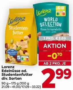 Billa Lorenz Edelnüsse od. Studentenfutter Angebot