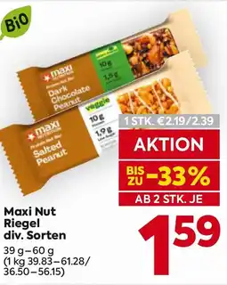 Billa Maxi Nut Riegel Angebot
