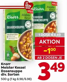 Billa Knorr Meister Kessel Dosensuppe Angebot