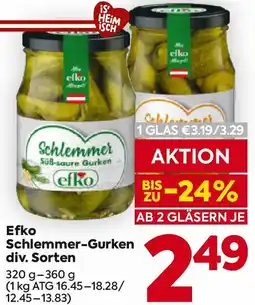 Billa Efko Schlemmer-Gurken Angebot