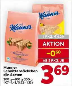 Billa Manner Schnittensäckchen Angebot