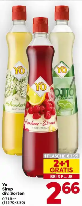 Billa Yo Sirup Angebot