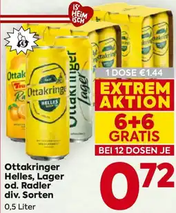 Billa Ottakringer Helles, Lager od. Radler Angebot