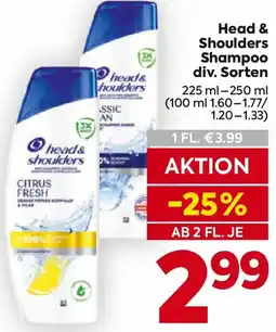Billa Head & Shoulders Shampoo Angebot