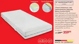 Matratzen Concord 7-Zonen Kaltschaum- oder Taschenfederkern-Matratze Nature Comfort H2|H3 Angebot