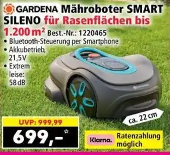 GARDENA Mähroboter SMART SILENO