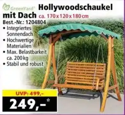 Norma GreenYard Hollywoodschaukel mit Dach Angebot