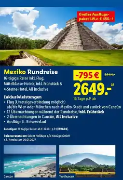 Lidl Mexiko rundreise Angebot