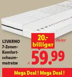 Lidl Livarno 7 zonen komfort schaum matratze Angebot