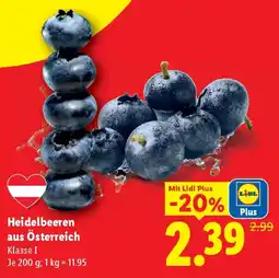 Lidl Heidelbeeren aus österreich Angebot