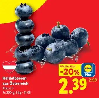 Lidl Heidelbeeren aus österreich Angebot