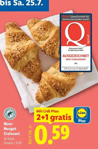 Lidl Nuss- nougat croissant Angebot