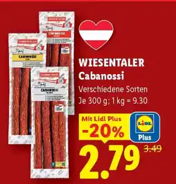 Lidl WIESENTALER Cabanossi Angebot
