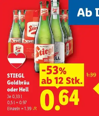 Stiegl goldbräu oder hell