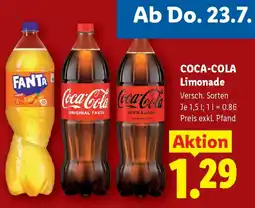 Lidl Coca-cola limonade Angebot