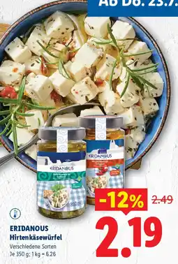 Lidl Eridanous hirten käsewürfel Angebot