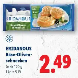 Lidl ERIDANOUS Käse Oliven Schnecken Angebot