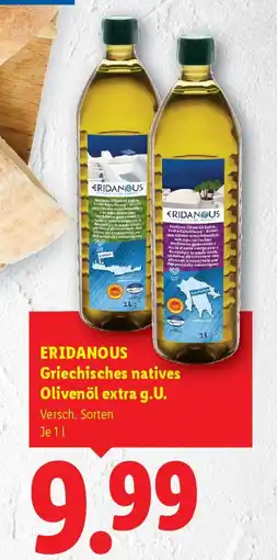 Lidl Eridanous griechisches natives olivenöl extra g.u. Angebot